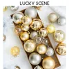 Christmas Decorations 12PCS/30PCS Plastic Christmas Balls Ornament Indoor Year Xmas Tree Decor Ball Home Christmas Decoration S00869 231013