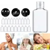 Bouteilles en plastique de 30ml 60ml avec capuchon rabattable, conteneurs vides rechargeables transparents pour désinfectant pour les mains, shampoing liquide Upfsq