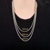 Catene all'ingrosso S925 in argento sterling vintage a sei caratteri con collana della verità, personalità da uomo, tendenza della moda artigianale tailandese