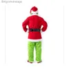 Temadräkt Santa Claus Halloween Green Haired Monster Cosplay Suit Party Comel231013