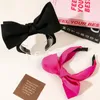 Oversized boog hoofdband voor vrouwen meisjes Y2K mode effen strik haarband hoofd hoepel haarspeld accessoires bandeau