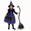 1PC, Halloween Witch Broom z wstążkami, idealne na imprezy kostiumowe, kabiny fotograficzne i dekoracje Halloween, zabawne i trudne zapasy na sztuczkę lub leczenie