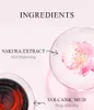 Japan Sakura Clay Mask For Face djupt rengöring av fuktgivande oljekontroll Anti-aging rosa lera Mask Ansiktsskötsel