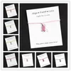 Whole Hope Pink Ribbon Breast Cancer Awareness Charms Wish Card Charm Bracelet For Women Men Girls Friendship Gift 1pcs lot1248r