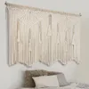 Tapestries Large Macrame Wall Hanging Boho Tapestry Woven Decor Cotton Tassels Curtain Bohemian For Home Living Room & Bedroom Wedding