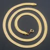 1 stks 4mm 5mm 9mm Mannen Vrouwen Geel Goud Kleur Wit Link Visgraat Ketting Hele Kettingen Jewelry314D