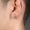 メンズクロスイヤリングシルバーゴールドスタッドイヤリング用ヒップホップ強力な磁気ダイヤモンドイヤリングジュエリー耳のピアスなし