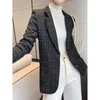スタイルの気質のための女性用ジャケットベージュホワイトスーツコートカジュアルスモールトップ