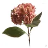 Fleurs décoratives Hortensia Real Touch Décoration de la maison Floral Garden Party Arrangement floral Grand Faux Mariage Automne Décor 3Pc Dhop1