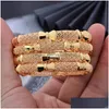 Bangle Bangle Small 4st/Lot Dubai Gold Bangles for Women Girls Etiopiska armband smyckenbangle smycken armband dh1ed