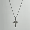 Pendant Necklaces Simple Four Pointed Star For Women Girls Necklace Crucifix Choker Party Jewelry Gifts