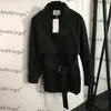 Hip Hop Cool Windbreakers Womens Black Outerwear Classic Cotton Cardigan Jackets Outdoor Luxury Long Winbreaker Coat