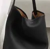 Дизайнерская кожаная сумка-тоут большой вместимости The row n Park Tote Bags, минималистичная сумка-ведро на плечо, высокое качество