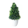 Fleurs décoratives Simulation en plastique durable bonsaï d'arbre de Noël petite et vivante décoration de la maison parfaite pour les fêtes, les mariages, les bureaux