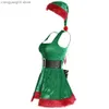 Tema traje adulto mulheres verde elf natal vem papai noel roupas cosplay natal fantasia vestido de festa chapéu terno t231013