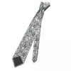 Nœuds papillons 100 dollars USA Cravate Hommes Skinny Polyester 8 cm Classique Argent Motif Cou Pour Accessoires De Fête De Mariage