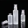 Frosted Glass Bottle Cosmetic Travel Packaging Refillerbara Lotion Spray Pump flaskor 20 ml 30 ml 40 ml 50 ml 60 ml 80 ml 100 ml kosmetika conta mlqo