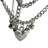 Pendentif Colliers Collier de coeur élégant Collier réglable Chaîne Y2K Collier de perles pour femmes Teen Sweet Dropship