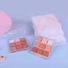 Paleta de sombras super quente com 9 cores, glitter pérola fosca, acessível, cor terra, beleza