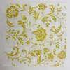 Table Napkin 20pcs Paper Golden Printed 33x33cm Two-Layer Disposable Tissue Home El Wedding Birthday Party Decor