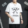 Men's T Shirts Summer Printed Stitching Short-sleeved T-shirt O-neck Causal Loose High Street Tops Male Clothes