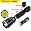 Torches Sofirn C8G Powerful 21700 LED Tactical Flashlight SST40 2000lm 18650 Recharge Battery Torch with ATR 2 Groups Ramping Indicator Q231013