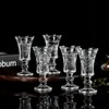 Kupalar 6pcs Goblet Crystal Moutai Likör Mermi KTV Bar Parti Kupası Dispenser Takım Kazanmış Çiçek Tasarım İçme Aracı İçki Sofra 34ml 231013