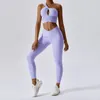 Yoga Outfit 2Piece Gym Set Women Tracksuits Sportswear Outfits Workout Long Sleeve Fitness Bra Shorts For Female Sports Leggings Suit 231012