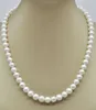Choker Habitoo Real 18-cal 8-9 mm naturalny biały naszyjnik z perłową dla kobiet biżuterię 925 Srebrny złoty kolor homn
