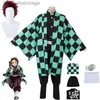 Kostium motywu anime Demon Slayer Cosplay Come Tanjirou Kamado Kimetsu No Yaiba Men Kimono Mundur Disfraz Halloween Party Demonias Ubranie 231013