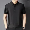 Polo da uomo Polo estiva a maniche corte Stile sottile Vestibilità ampia Moda urbana Business Casual Ropa Para Hombre Waffle Grid