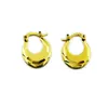 Moda Reale 9 k Solido Oro giallo Orecchini pendenti Regalo di Natale Temperamento semplice Piccolo orecchino Trendy piatto Jewelry224J