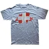 Męskie koszule zabawne Szwajcaria flaga Mapa Graficzna Graficzna bawełniana streetwear z krótkim rękawem prezenty urodzinowe T-shirt męskie ubranie