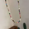 Halsband, bunte böhmische Retro-Nischen-Süßwasser-Barockperlen-Halskette, handgefertigte Perlen aus Naturstein, X1626