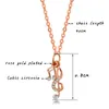 Pendant Necklaces SINLEERY Trendy Music Notes Women Necklace Rose Gold Silver Color Chain Statement Jewelry Gifts XL488