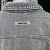 メンズジャケットアメリカンヴィンテージデニムコートクラシックファッション高品質の洗濯老人女性シングル胸ジャケットコート231012