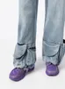 Women's Jeans Jeanswomen's 2023 Spring/Summer INS Street Stereoscopic Multi Pocket Wear With Workwear Fur Fringe Straight Sleeve J