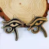 Boucles d'oreilles géométriques en bois naturel découpées au Laser, oeil d'horus néfertiti, egypte, afrique, bohême, bijoux à faire soi-même, 12222