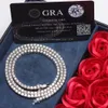 Preço barato 2mm 3mm 4mm 5mm 6.5mm colar clássico 925 prata branco moissanite correntes masculinas joias finas pulseira de tênis