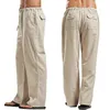 Męskie spodnie Spring Line Wide Men Pants Koreańskie spodnie Owwrotne bawełniane streetwear męskie spodnie jogi swobodne mężczyzn odzież dresowe 231013