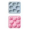 Baking Moulds Halloween 3-Dimensional Pumpkin Cake Mold Fondant Epoxy Silicone Party Props Easy To Use Blue&Pink