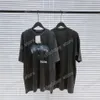22ss Мужчины Женщины Дизайнерские футболки футболка с буквенным принтом с коротким рукавом Мужская с круглым вырезом Париж Мода Уличная одежда серый черный S-XL233E