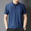 Polo da uomo Polo estiva a maniche corte Stile sottile Vestibilità ampia Moda urbana Business Casual Ropa Para Hombre Waffle Grid