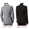 Men's Suits Slim Fit Black Tailcoat Men For Wedding Long Jacket Custom Groom Tuxedos Man Blazers 3Piece Terno Masculino Costume Homme