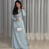 Элегантные вечерние платья с круглым вырезом и кристаллами, атласное вечернее платье с плиссировкой и скользящим шлейфом, женское специальное платье из Саудовской Аравии 326 326