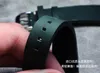 Watch Bands Leder -Uhrband 20mm 21mm 22 mm Kalbsleder Echtes Träger Schwarzgrüne handgefertigte Schnellfreisetzungs -Kuhlederarmband für Gear S3