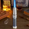 Lighters Metal Windproof Turbine Torch 360 ° Direct Combustion Butane No Gas Lighter Cycle Inflatable Men's Outdoor Barbecue Camping Tool