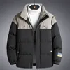 Parkas pour hommes Hommes Contraste Puffer Veste Adolescent Oversize Parka Mode Chaud Épaissir Manteau Plus Taille Hiver Ripstop Matelassé Pour Homme 231012