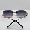 Diamond Cut zonnebril Vintage Panther randloze zonnebril luxe ontwerper Carter Shades Eyewear heren retro brillen Uv400 beschermlens Lentes De Sol Mujer TT