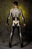 Kostium motywu 2022 Nowy szkielet czaszki cyfrowy Druk Kobiety Wąski halloweenowy kombinezon Cosplay Caster Come Zentai Bodysuit stroje T231013